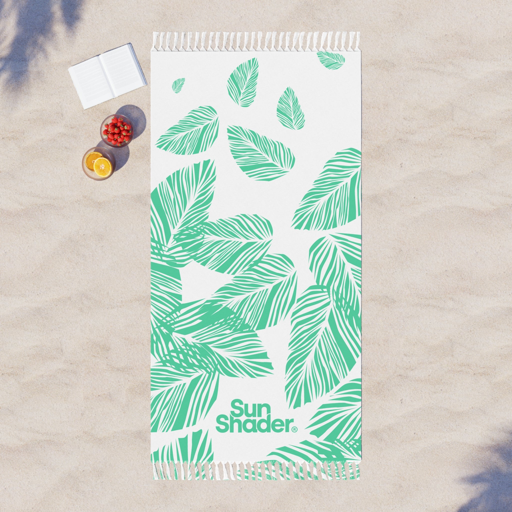 Boho Beach Towel - Tropical Leaf Design for Summer Fun, Pool Days, Beach Trips, and Gift Ideas