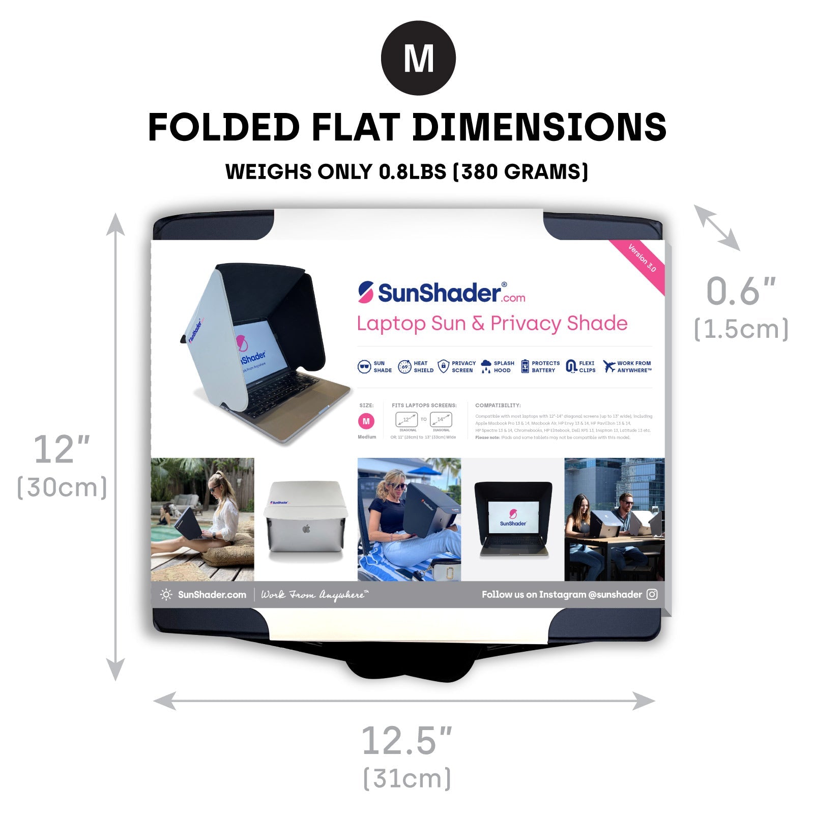 SunShader 3 - Laptop Sun Shade (Australia)