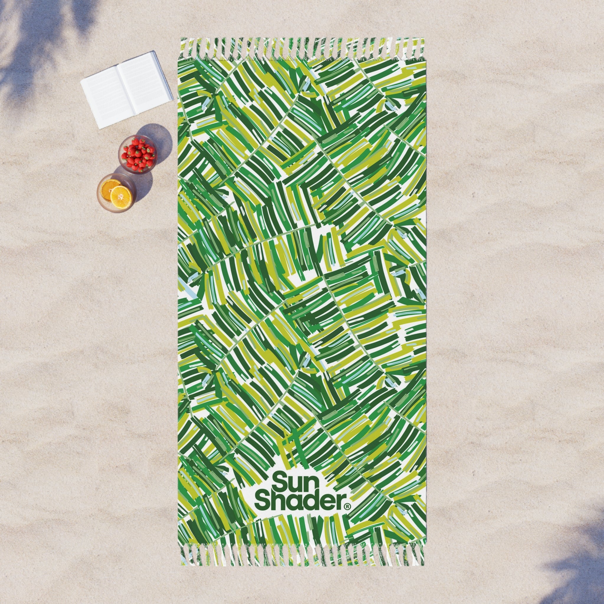 Boho Beach Towel - Jungle Green