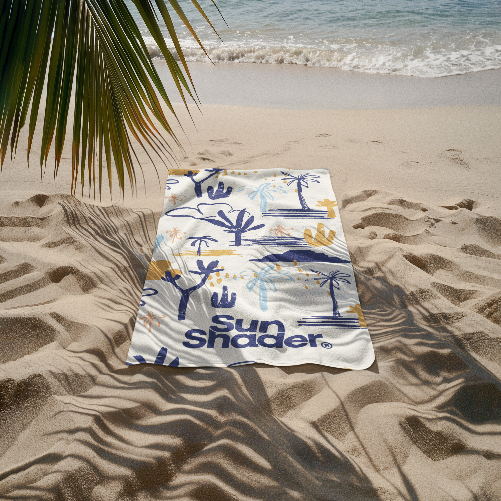 Beach Towel — Cactus Summer Rain