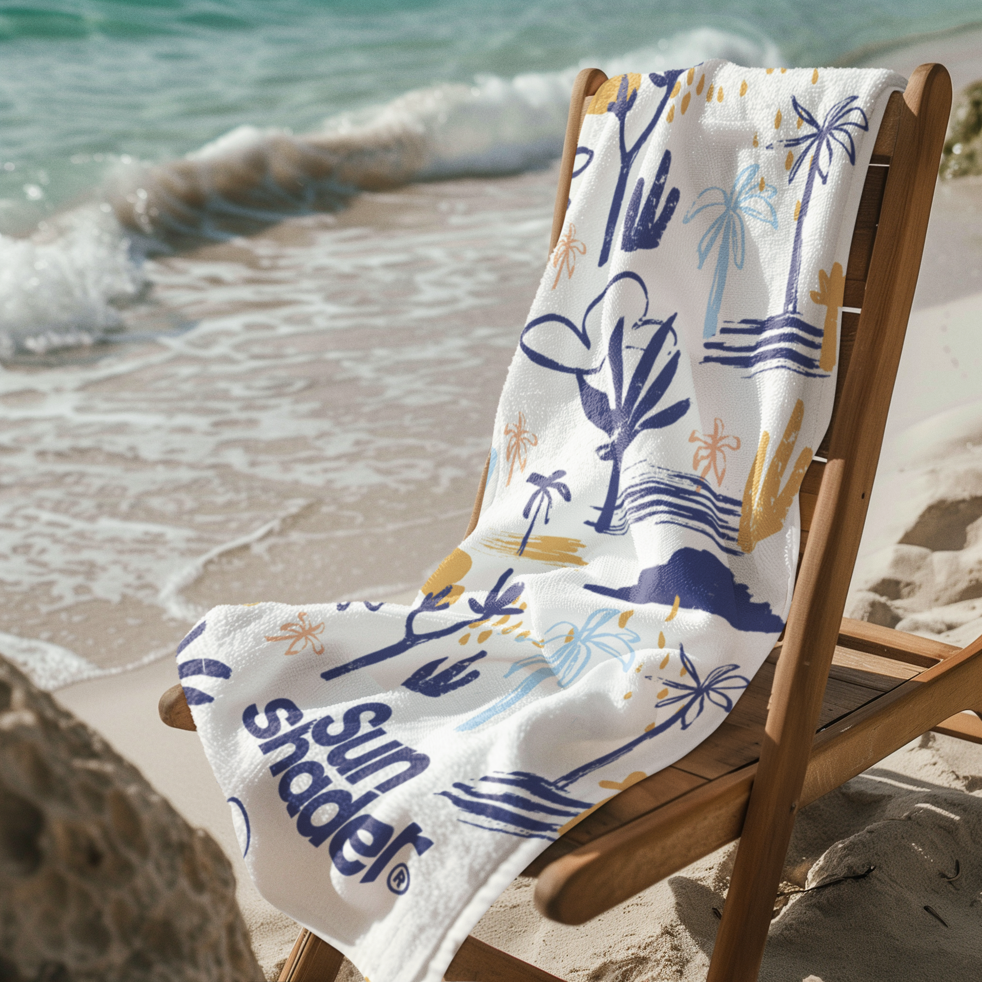 Beach Towel — Cactus Summer Rain