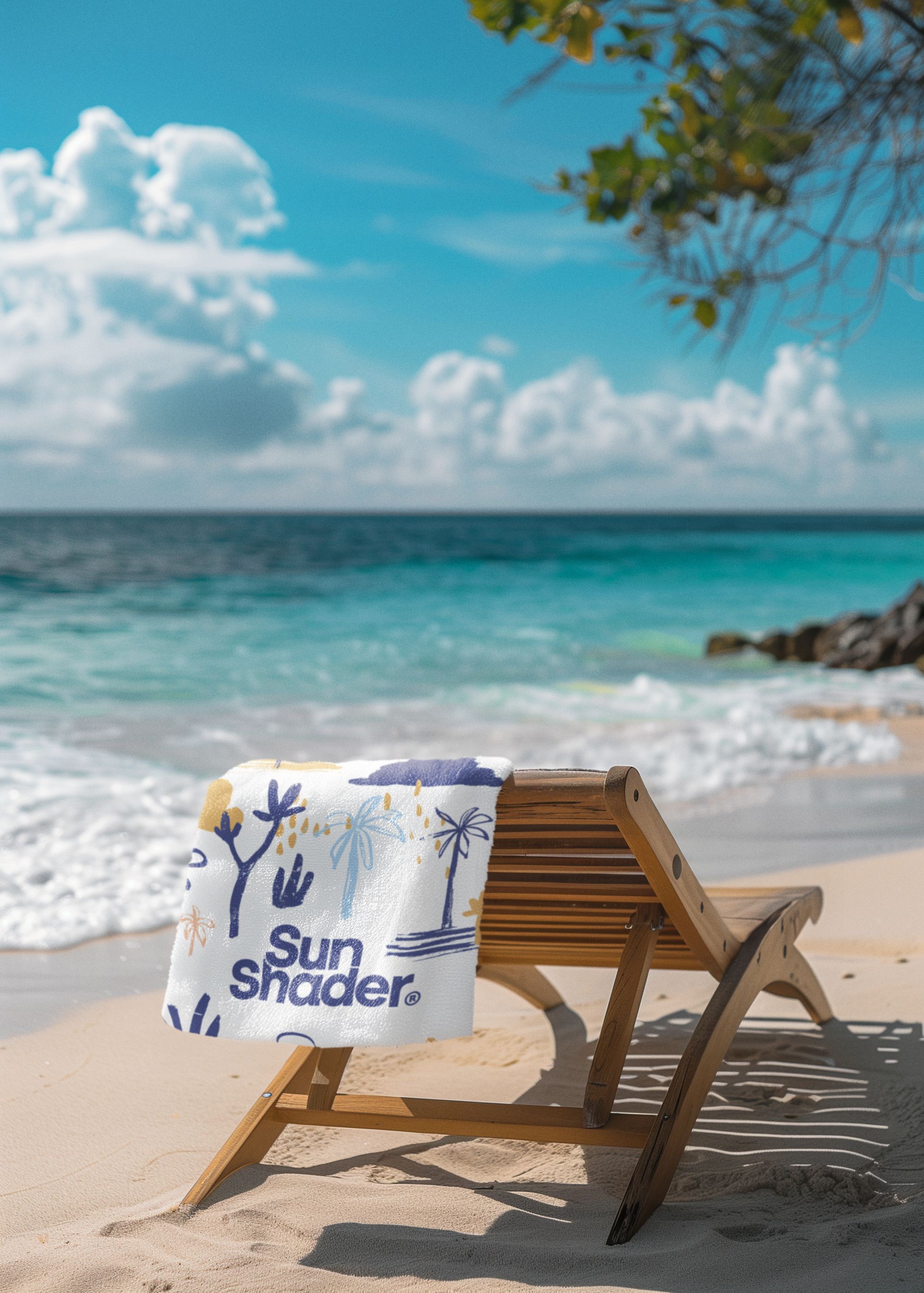 Beach Towel — Cactus Summer Rain