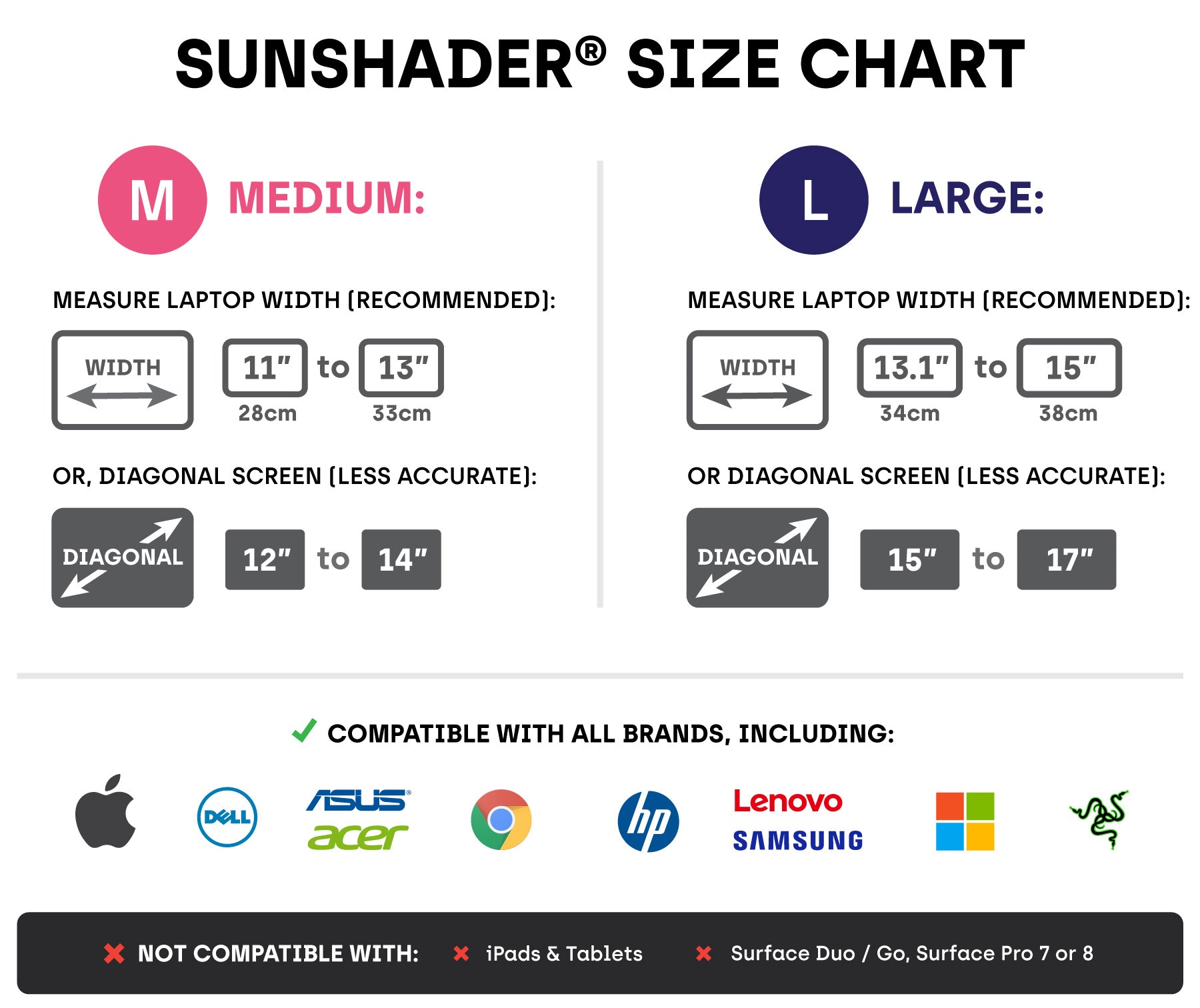 SunShader 2.5 - Laptop Sun Shade & Privacy Screen