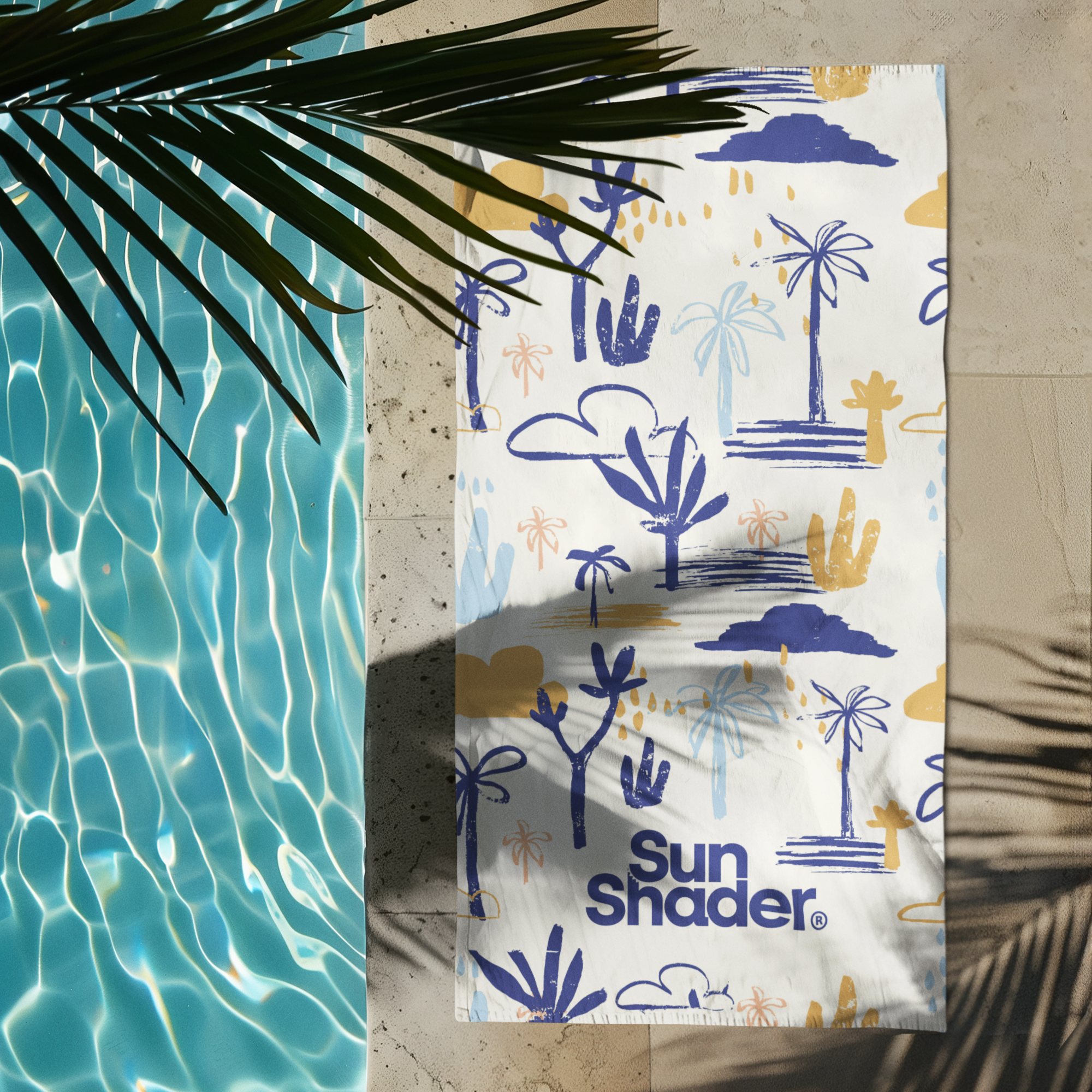 Beach Towel — Cactus Summer Rain